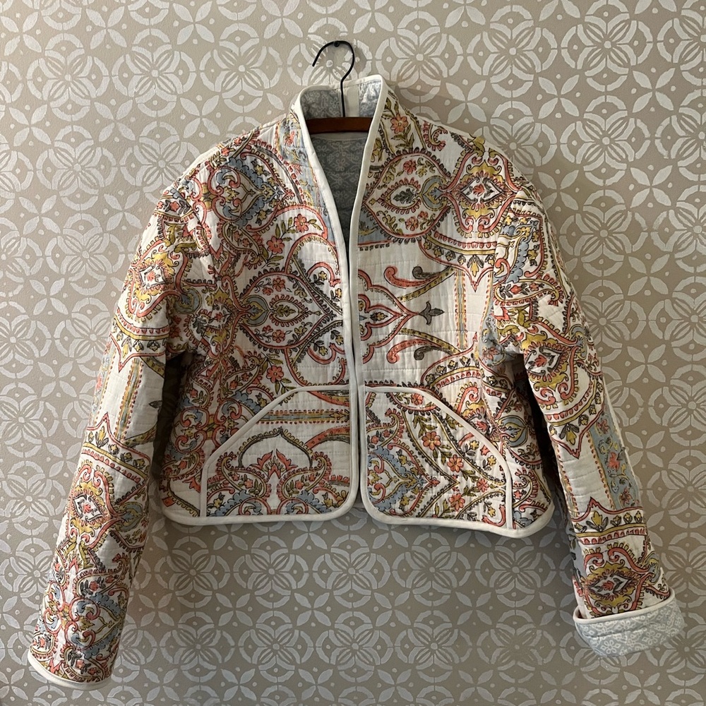 Handmade reversible quilted jacket